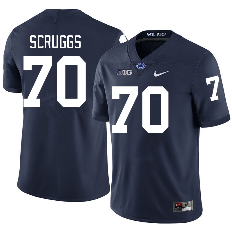 Penn State Nittany Lions #70 Juice Scruggs College Football Jerseys Stitched Sale-Navy